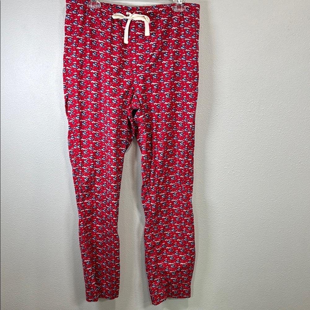Vineyard Vines ski whale Red Patterned Cotton pajama Pants‎